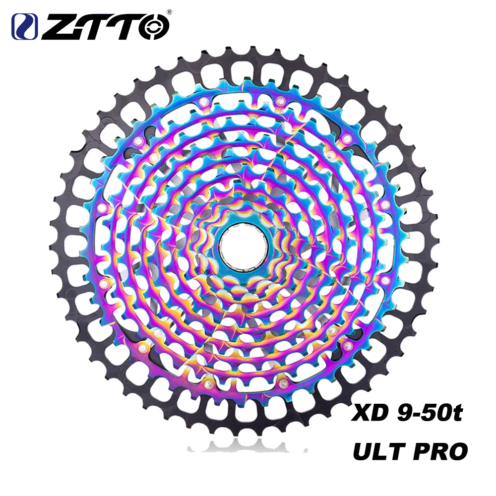 ZTTO MTB 11S 9-50T кассета Ultimate pro XD Радуга 375g HG 12 Скоростей Ультралегкая Звездочка 12V 1299 k7