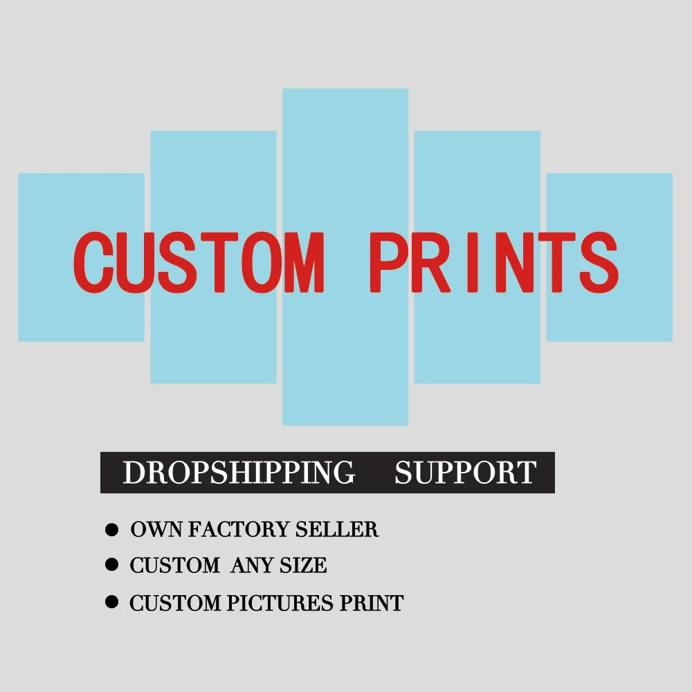 

HD 5 piece custom photo canvas custom print canvas customized picture decor picture for Living Room dropshipping poster