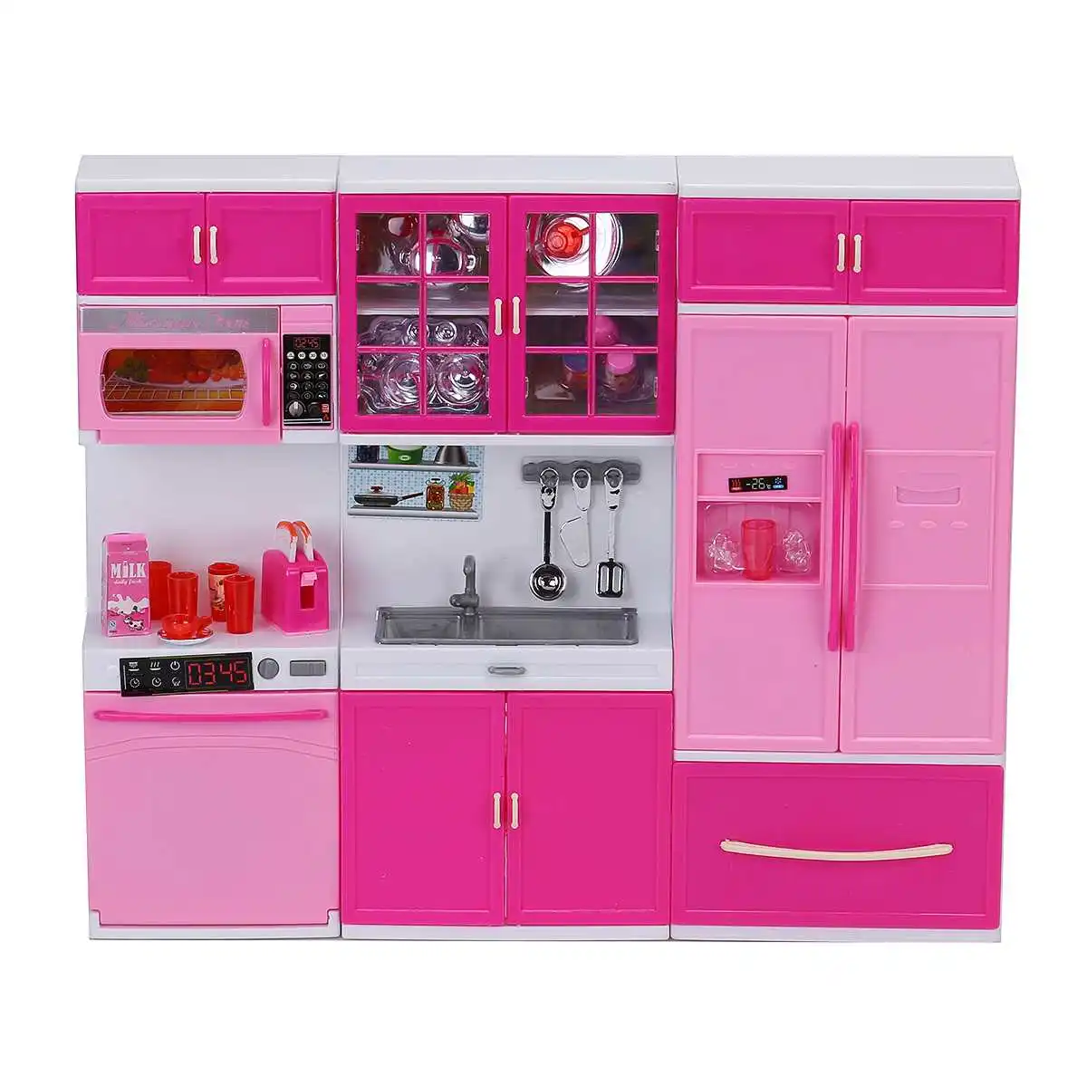 Кухонный Светильник имитация игрушки для шкафа 3 в 1 кухонная посуда притворяться