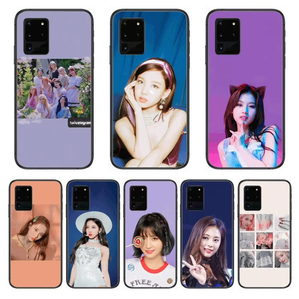 

Popular girl group TWICE Phone cover hull For SamSung Galaxy S 6 7 8 9 10 20 21 Plus Edge E note 5G Lite Ultra black soft bump