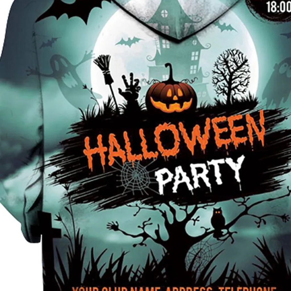 Модный свитер унисекс на Хэллоуин для мужчин и женщин режим 3D печать с длинным