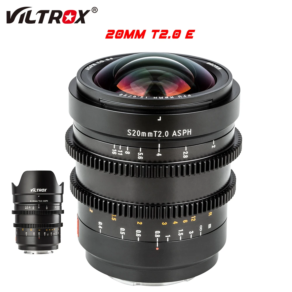 

Viltrox 20mm T2.0 ASPH E Movie Lens Full Frame MF Cinematic Lens for Leica L For Sony E mount Lens A7RIV A7III A7SII Camera Lens