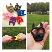portable mini creative cute tiger dog keychain cosplay multifunction outdoor protection tool keyring men female bag gift pendant