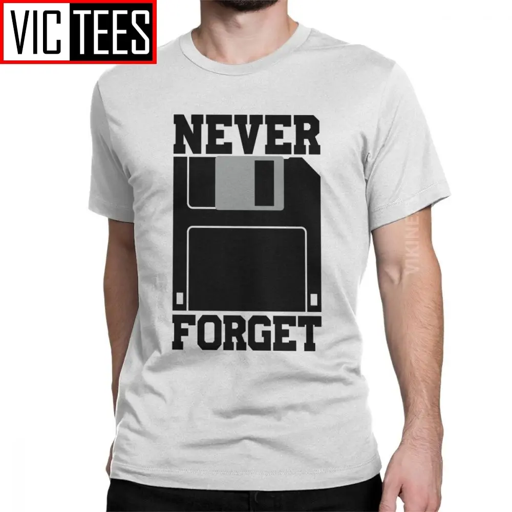 Vintage Floppy Disk Never Forget Silicon Valley T-Shirt Men Cotton Tshirt Aviato Hooli Geek Tv Nerd