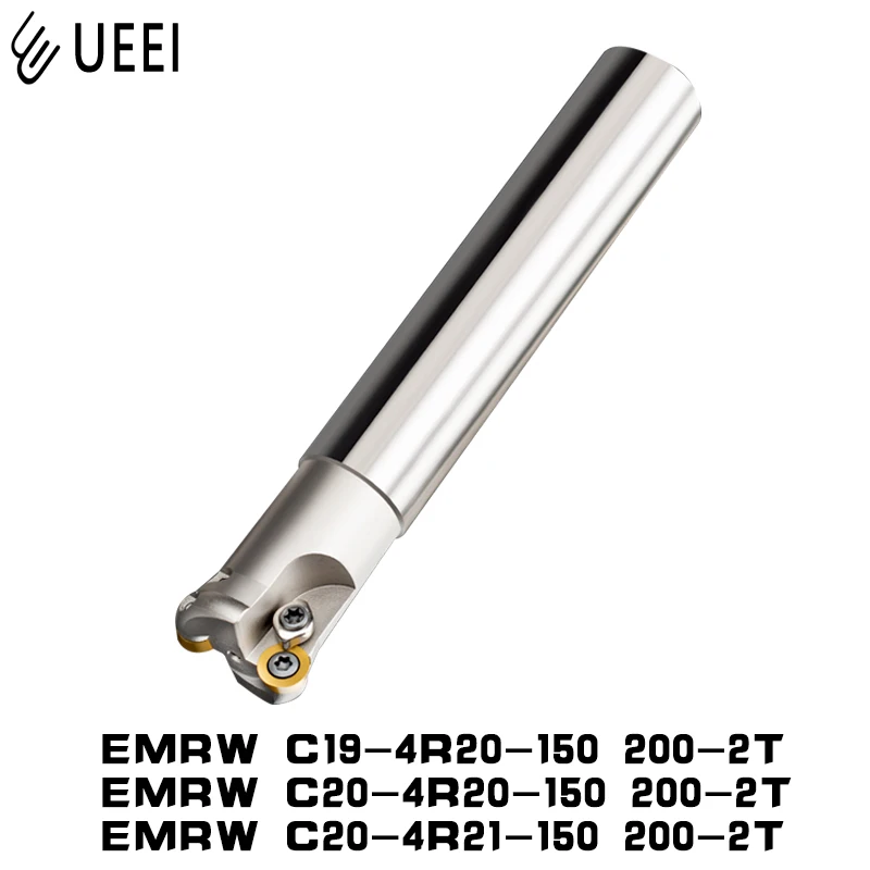 1pcs EMRW C19-4R20-150 200-2T C20-4R20-150 C200-4R21-150 Round nose indexable End Mill 2Flut length 150 200mm |