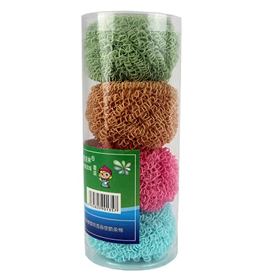 4pcs Random Color Нано шар из волокна чистящий шар кухонная посуда горшок моющий инструмент Чистящая щетка мяч - Цвет: 4pcs Random Color