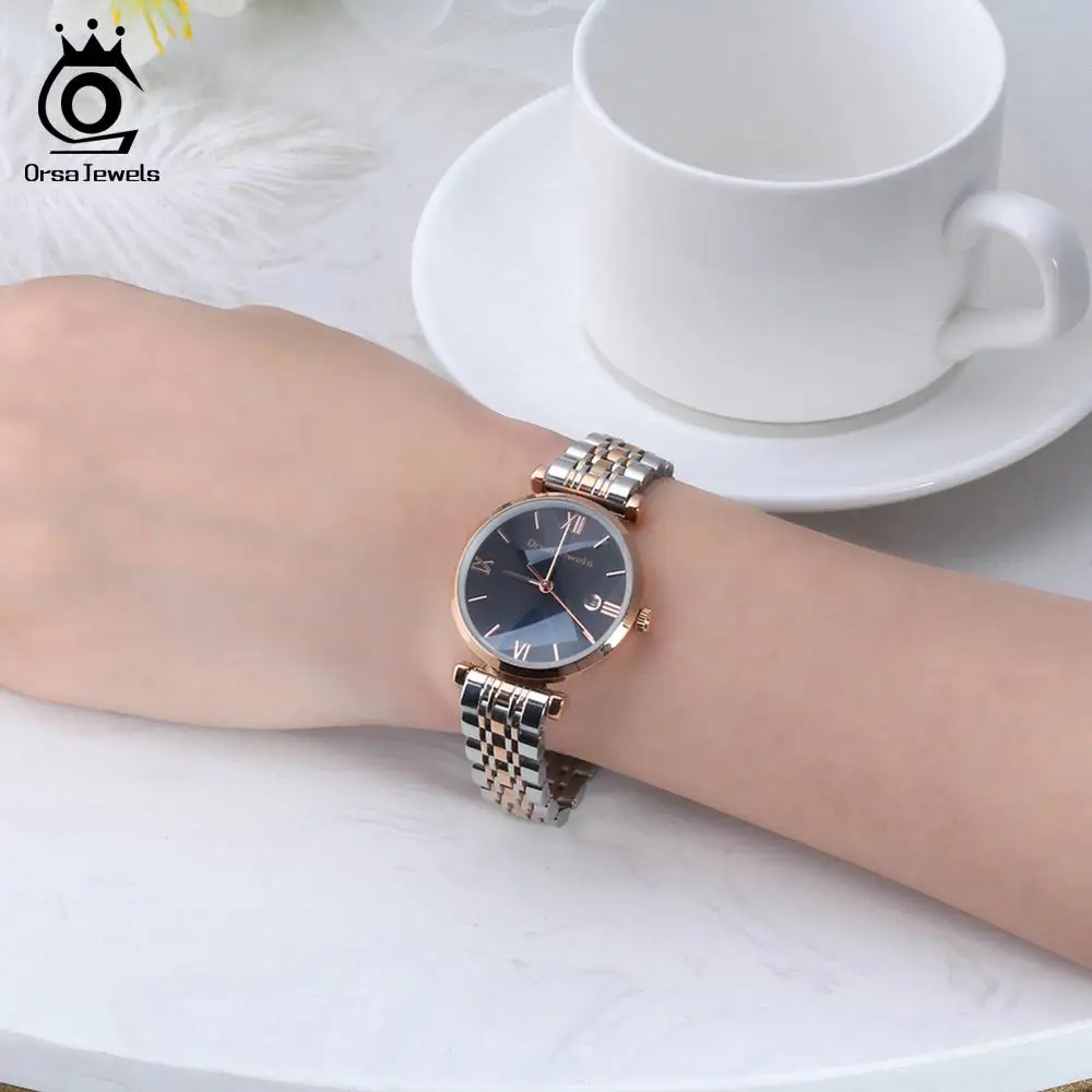 ORSA JEWELS женские наручные часы из высококачественной нержавеющей стали новые кварцевые часы женские часы Relogios Feminino OW12