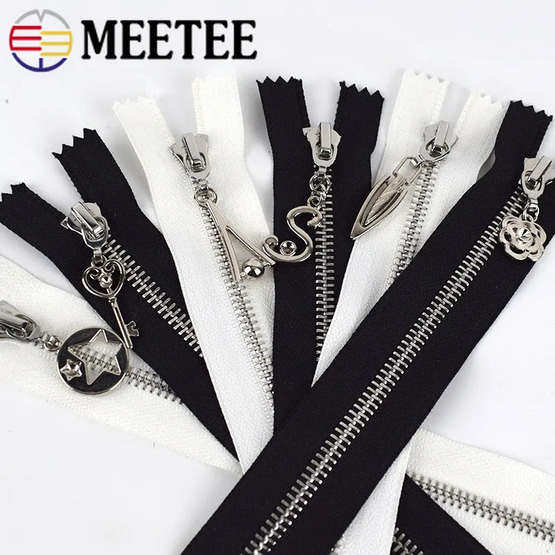 Meetee 5/10 шт. 20 см 5 # разъемная застежка-молния металлическая молния с закрытым