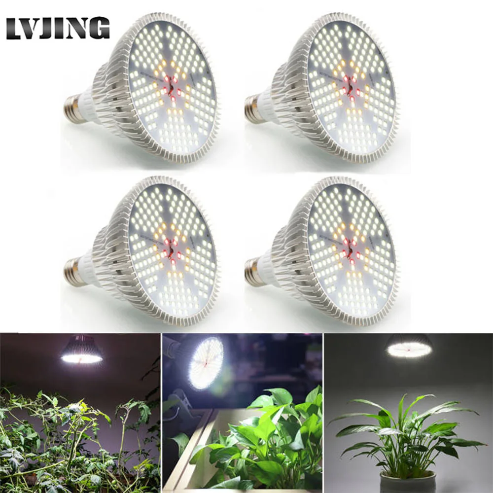 LVJING 100W Grow Light Led Bulb Full spectrum E27 Phyto Lamp For Indoor Horticultural Plants Flowers Seedlings Grow Tent Complet