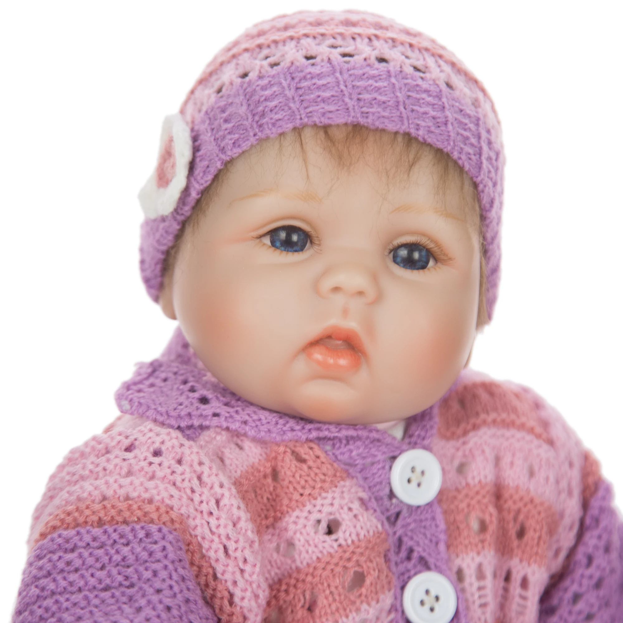 

KEIUMI 42 CM Silicone Soft Cloth Body Reborn Dolls Babies Lifelike Reborn Newborn Baby Doll For Kids Birthday Christmas Present