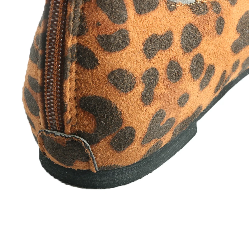 Женские туфли с леопардовым принтом мягкие повседневные модные однотонные на