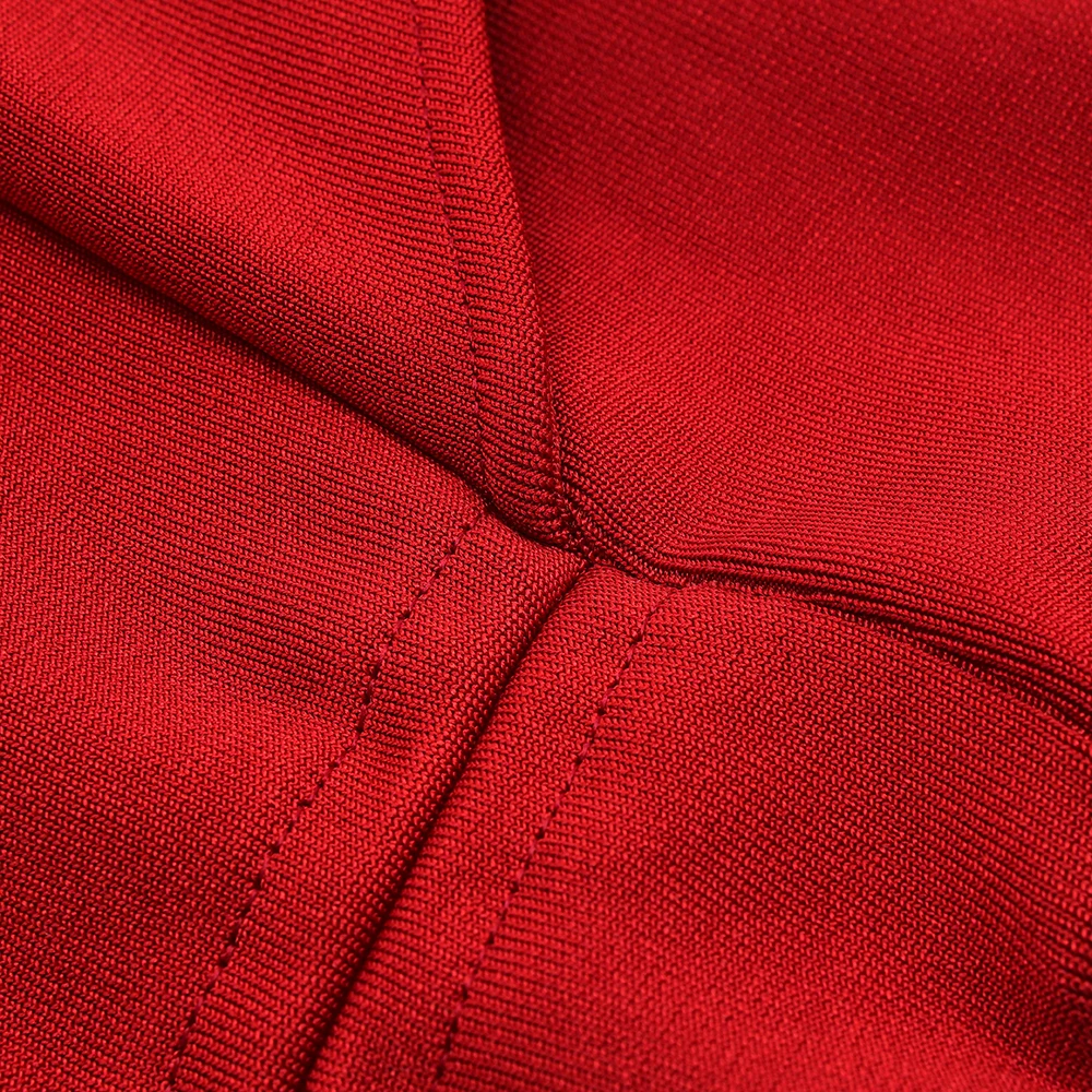 Женское винтажное платье мини с V образным вырезом красное Бандажное на бретелях