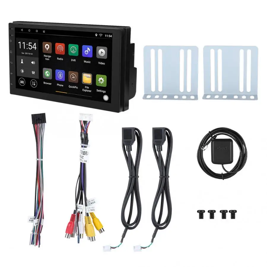7&quot WIFI Double 2 Din Car Radio Stereo Multimedia Bluetooth Player GPS Antenna 1+16G for Android Music | Электроника