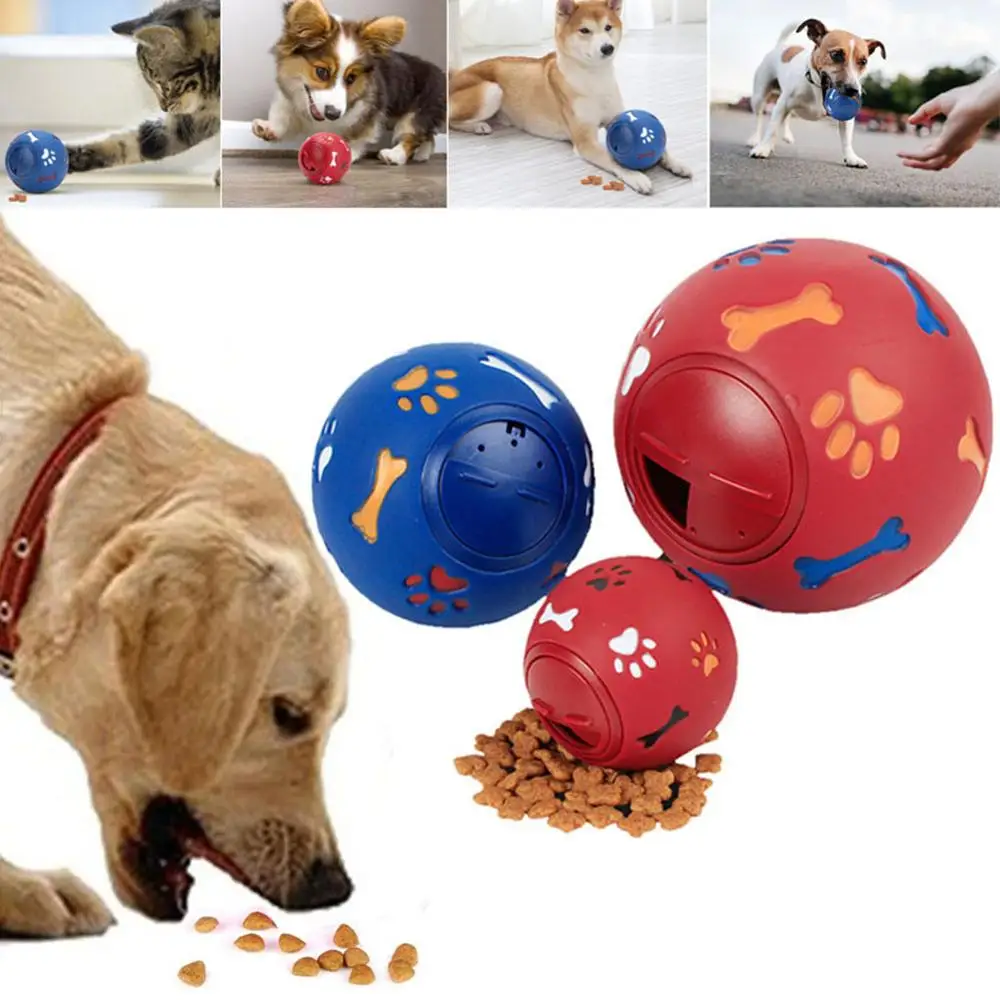 

Dog Feeder Dispenser Ball Durable Dogs Chew Toy Pet Leaking Food Treat Ball Puppy Interactive Bite-resistant IQ Training Toys