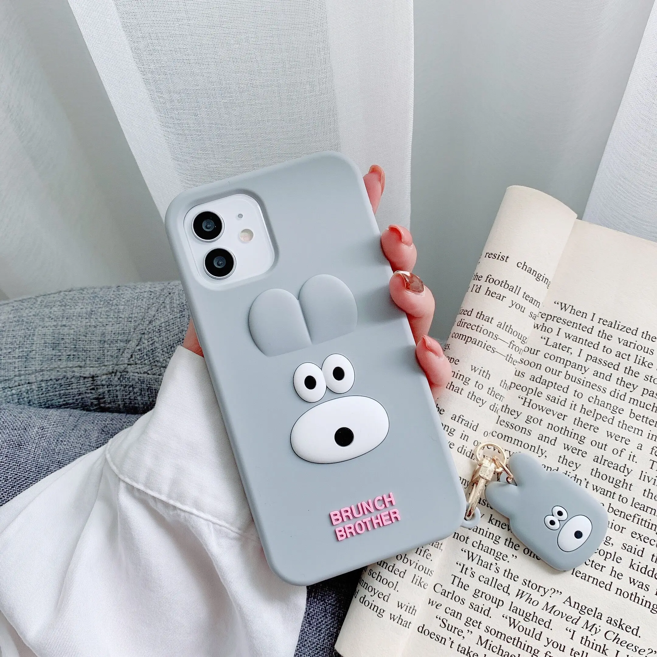 

Cute Helps Stress Reliever 3D Soft Silicone Phone Case For iPhone 12Pro MAX XR 7 8 Plus Squeeze Toy Soft Cover Full Back Cover