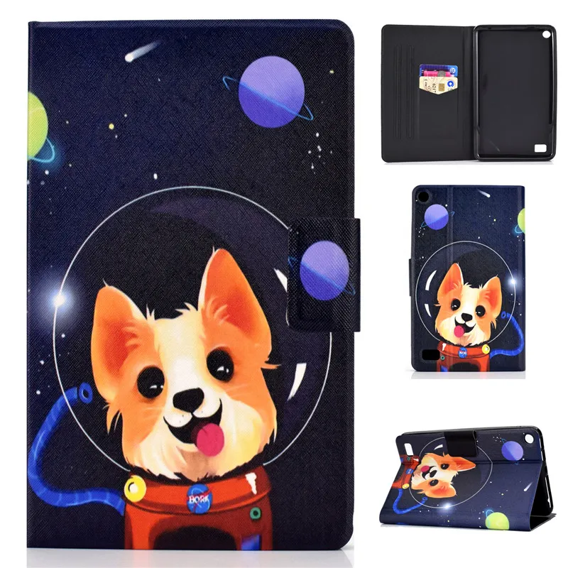 Мультяшный чехол для Amazon Kindle Fire 7 2017 2015 мягкий силиконовый Ультратонкий кошелек