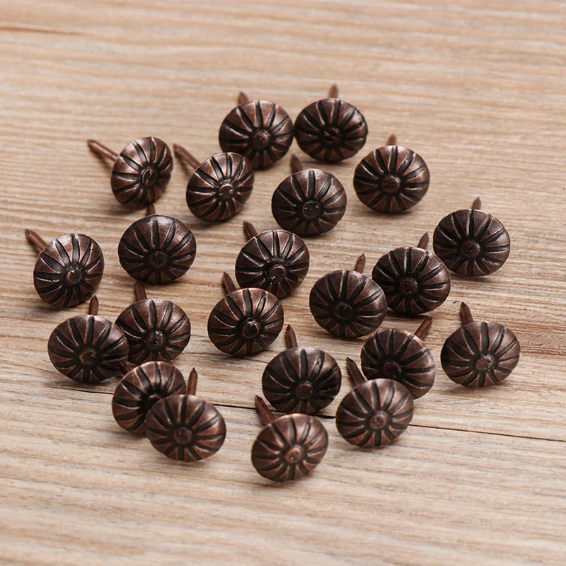 

50Pcs/bag Furniture Hardware Pushpin Upholstery Nails Vintage Jewelry Box Wine Case