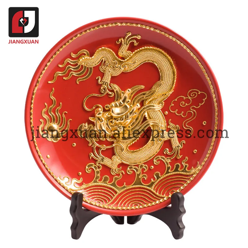

Vintage beautiful home decor ceramic stand 12 inch plates with 24k gold foil
