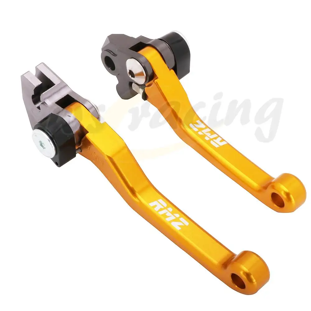 ЧПУ Алюминиевый Золотой левый правый Тормозной рычаг сцепления для Suzuki RMZ 250 2004