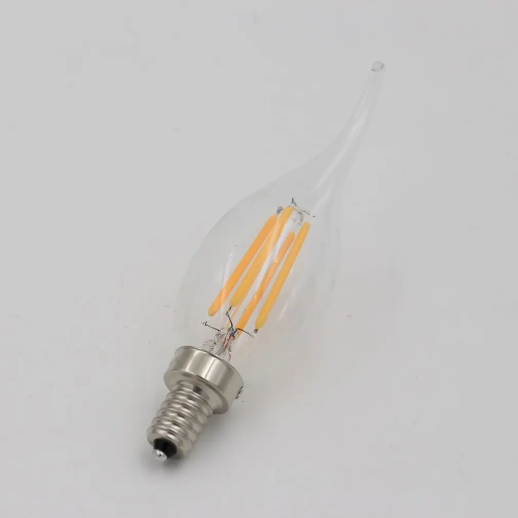 

C35T Pull Tail Led Energy-Saving Bulb Warm White Clear Light 110V Dimming 4W2700K Crystal Light Candle Light Source