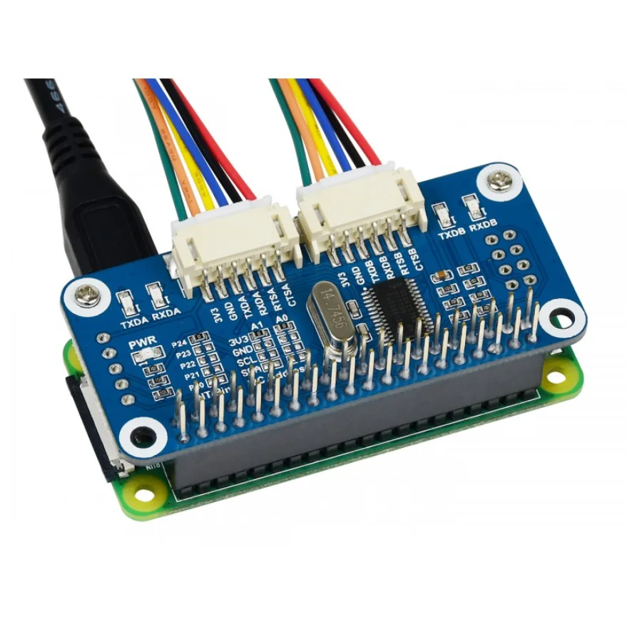 Серийная Плата расширения для Raspberry Pi интерфейс I2C обеспечивает 2 канальный UART и 8