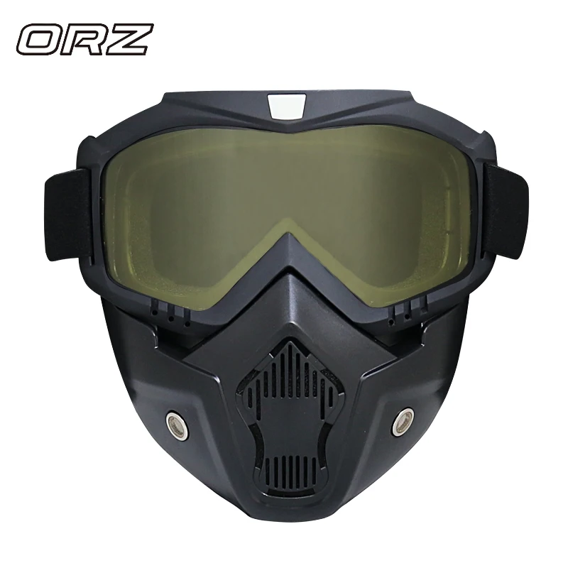 Мотоциклетная маска для мотокросса с открытым лицом съемные очки винтажные