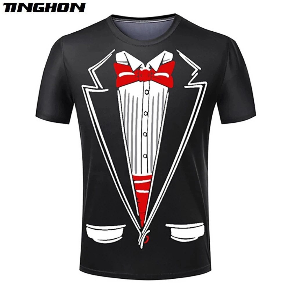 

Newest Fashion Mens/Womens Tuxedo Funny 3D Print Harajuku T-shirts XS-4XL 5XL 6XL 7XL
