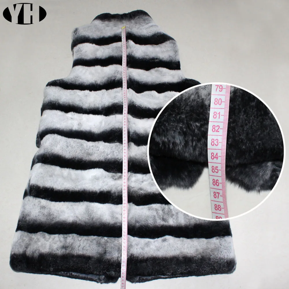 Новое поступление женские Шиншилла зимний жилет-безрукавка настоящий мех