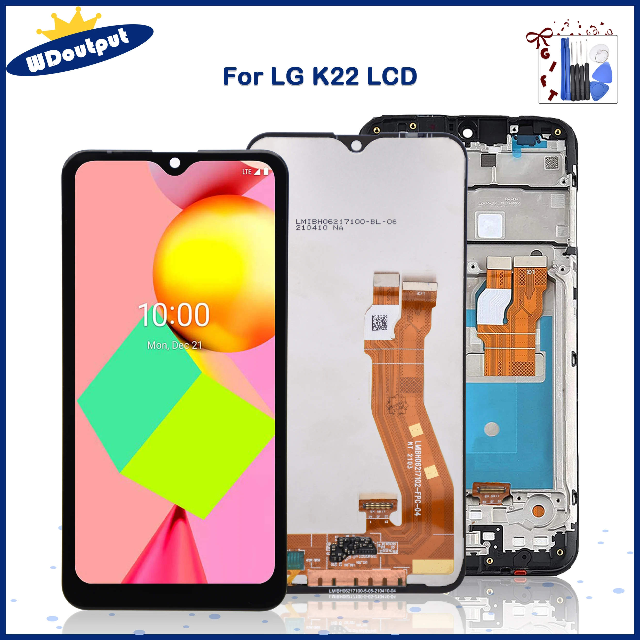 

6.2"Original For LG K22/K22P Display Touch Screen Digitizer Assembly Replacement For LG K22 LMK200Z 200E 200B LM-K20 with frame