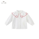 Рубашки детские, для девочек, DB18452, с надписью dave bella, Осенние