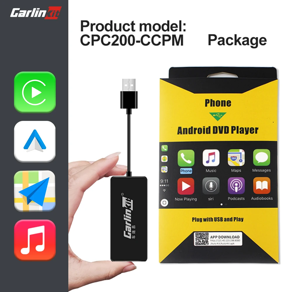 Carlinkit Android Auto Dongle CarPlay Проводной для системы Радио Навигация Mirrorlink Carplay адаптер