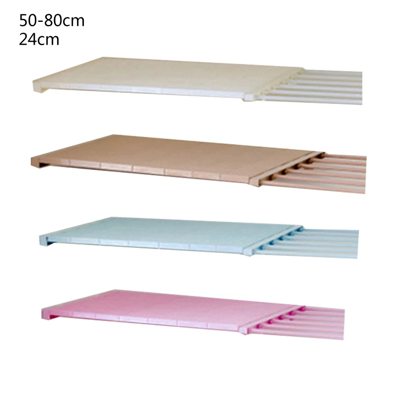 

Telescopic Layered Wardrobe Storage Shelf Adjustable Kitchen Closet Storage Rack Home Shoe Cabinet Partition Plate Bathroom 37ME