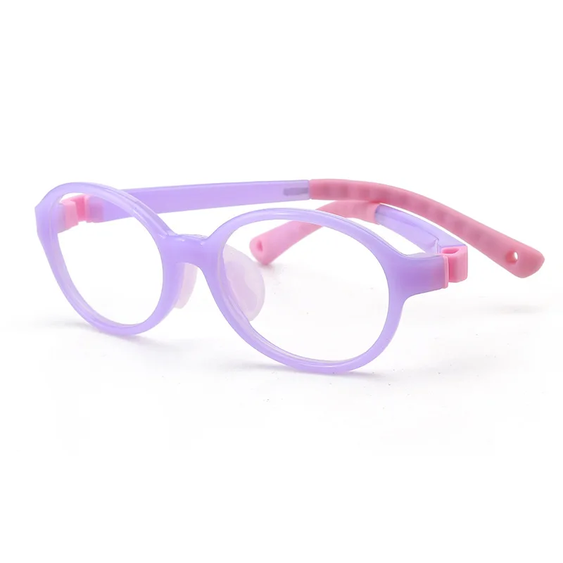 

2021 New Children Anti-blue Glasses Flat Mirror TR90 Comfortable Round Glasses Frame Teens Anti Blue Light Blocking Eyewear