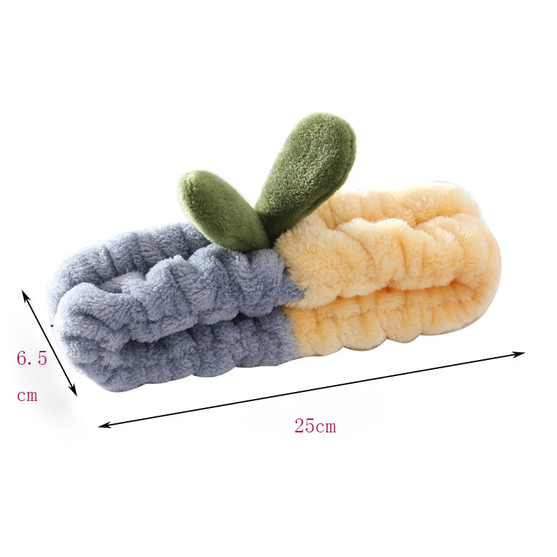 

2021 New Colorblock Coral Fleece Wash Face Hairbands For Women Girls Headbands Headwear Hair Bands Turban Hair Accessories