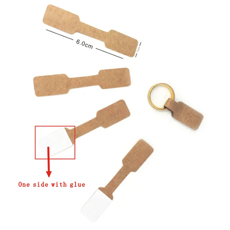 HOT! Necklace Ring Labels Quadrate Blank Price Tags Paper Stickers Jewelry Display Card Hangtags 50pcs / 100Pcs | Дом и сад