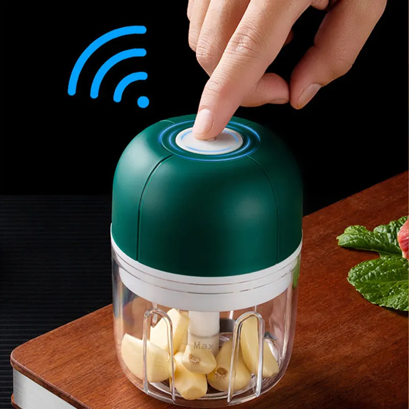 

100 / 250ml Mini USB Wireless Electric Garlic Crusher Solid Crusher Vegetable Pepper Meat Grinder Food Chopper Kitchen Tools