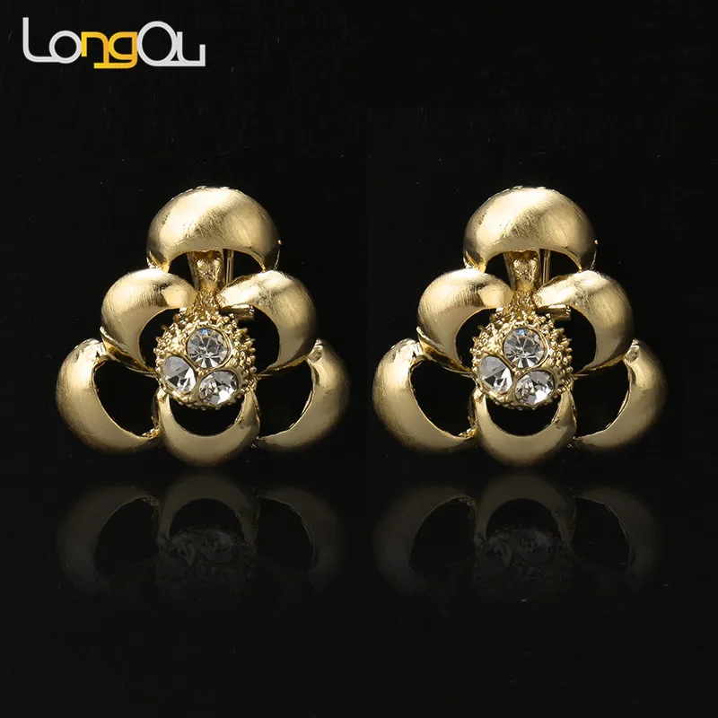 Женский свадебный ювелирный комплект Longqu Ювелирный Комплект золотого цвета в