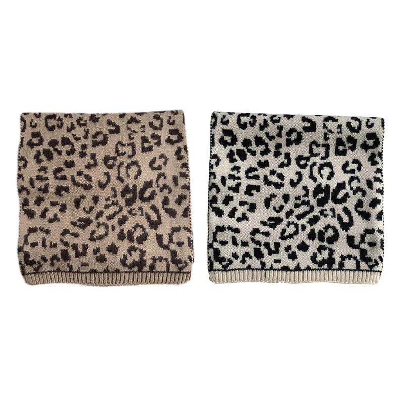 

Women Vintage Leopard Print Knitted Long Scarf Thicken Warm Shawl Wrap Blanket 6XDA