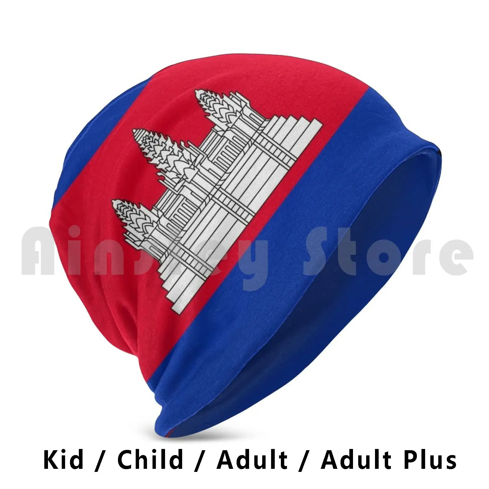 

Флаг Камбоджи. Камбоджийский флаг. Вязаная Шапка-бини 699 шапки-бини с принтом флага Камбоджи красные синие белые камбоджийские флаги