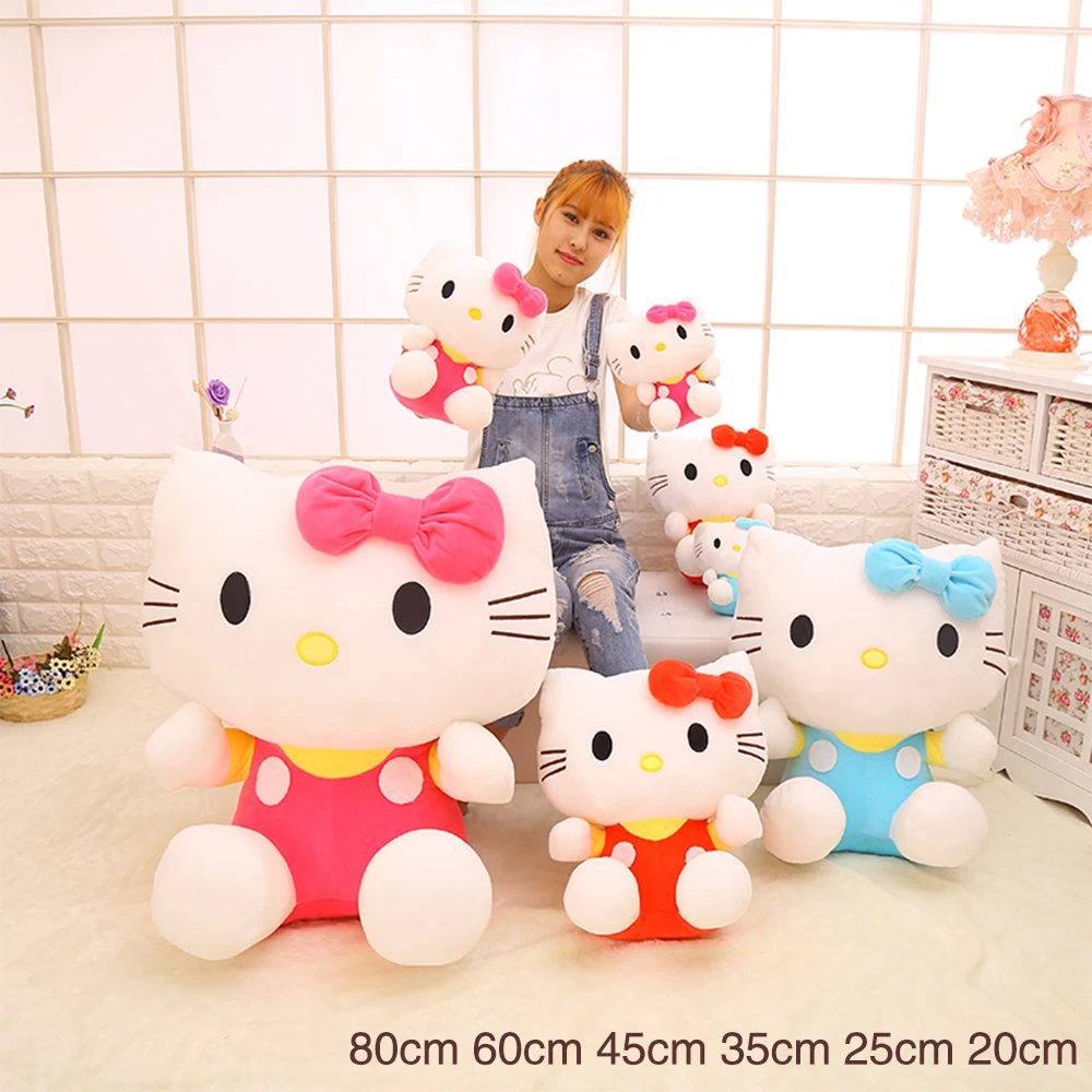 20 см * 80 Высокое качество Кристалл супер мягкий милый hello kitty кошка плюшевая кукла