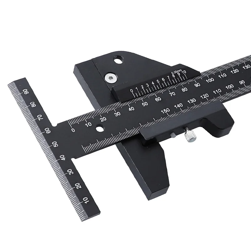 

High-precision T-type Ruler Positioning Block Woodworking Scribe Drawing Mark Line Gauge Carpenter DIY Carpenter Measuring Tools