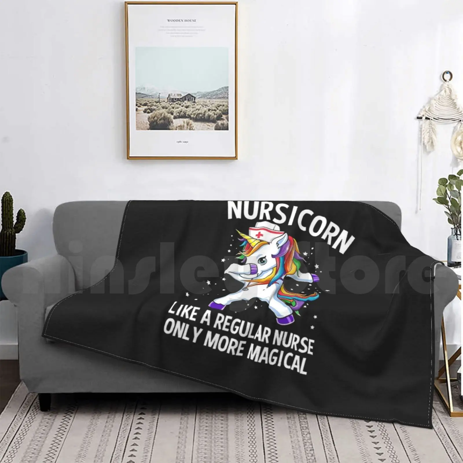 Забавное одеяло Dabbing в виде единорога для медсестры супер мягкое теплое тонкое