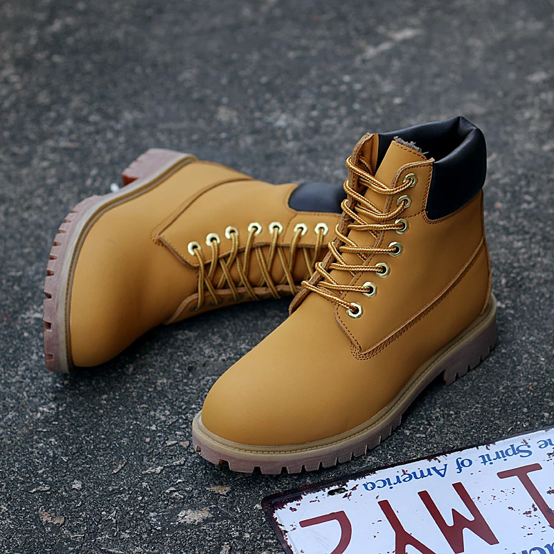 Новинка 2019 года модные мужские зимние ботинки из замши мокасины Рабочая обувь