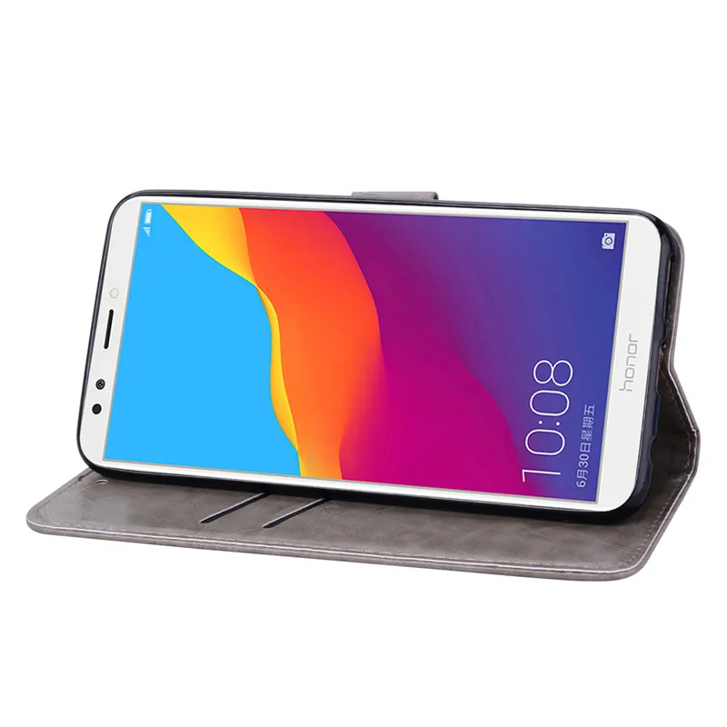 Huawei Honor 7C 5,7 AUM-L41 чехол с отделением для карт Кожаный флип-чехол для Honor 7C Pro 5,99 LND-L29 флип-чехол