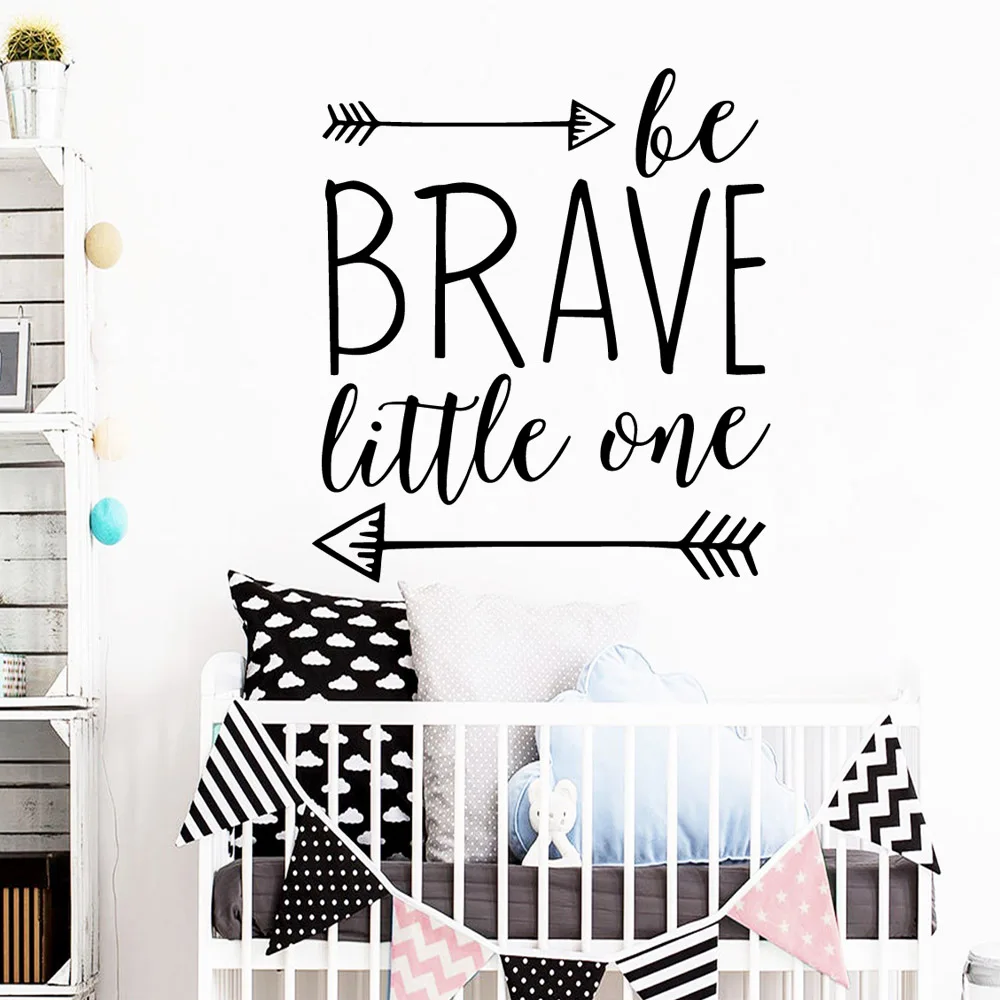Современные brave little one Виниловые Настенные стикеры художественные обои для
