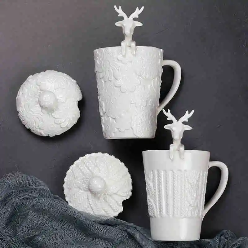 

Рождественский Декор 2022 кружки 320 мл сосновый Лось печатная чашка для воды с крышкой и ложкой Защита рта ожогов мультяшный Рождественский п...