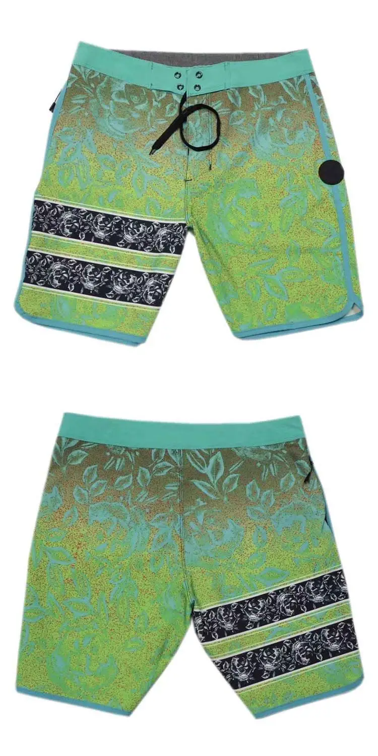 BNWT водонепроницаемые мужские пляжные шорты, быстросохнущие шорты из эластана и спандекса, мужские шорты-бермуды, повседневные шорты - Цвет: Light Green