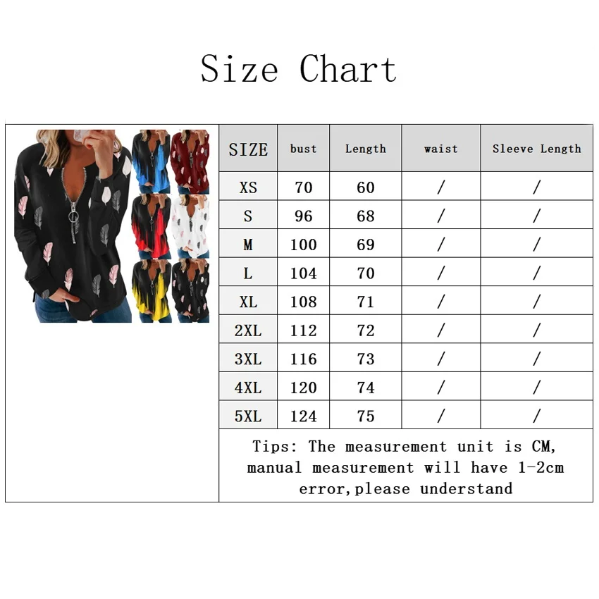 

Plus Size Women Fashion Loose Casual long sleeve V neck zipper Floral print autumn tshirt tops blouses pullover