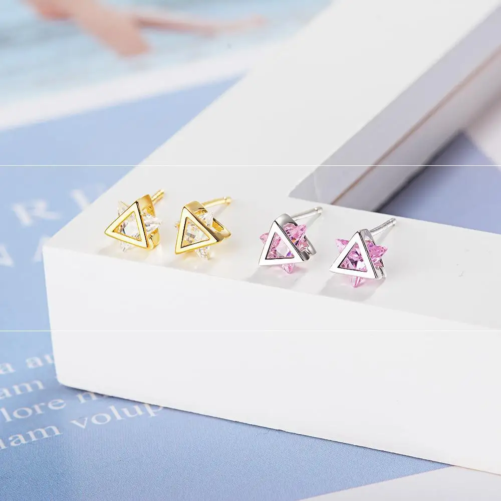 

New Style Trend Triangle Geometry Women Stud Earrings Contracted Fashion Design Gift Sell Like Hot Cakes