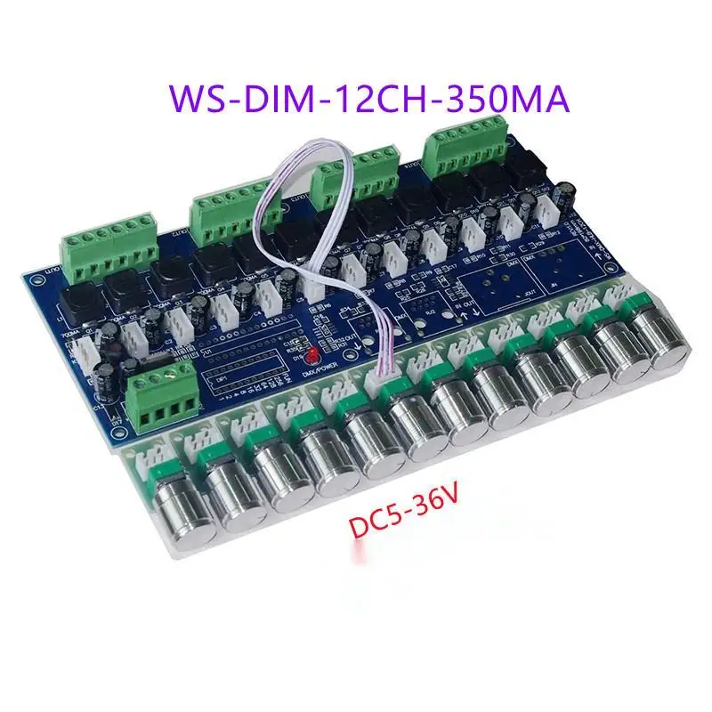 DMX512 постоянный общий анодный ток 12 каналов RGB-контроллер Диммер 350 мА 700 RGB